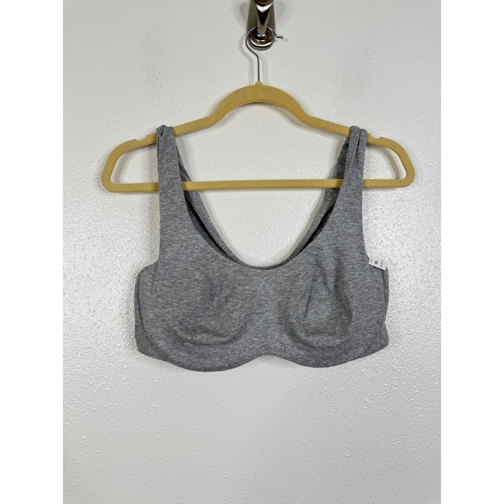 Victoria's Secret PINK Bralette Heather Gray Twist Back Wireless XL 26852783